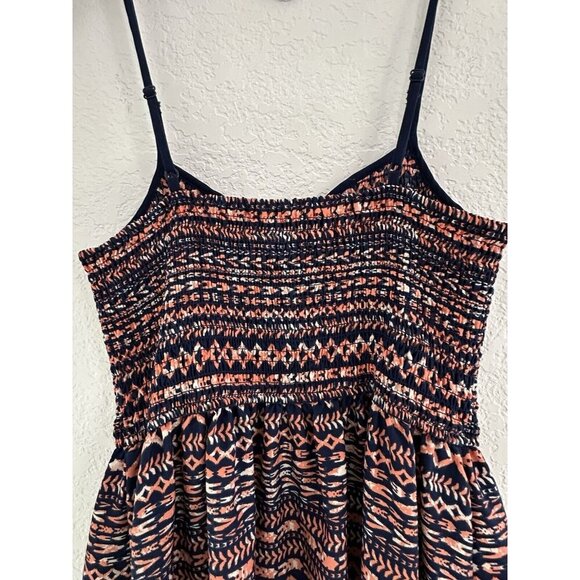 Mason + Mackenzie Mini Dress Large Smocked Spaghetti Strap Sweetheart Neckline - Picture 5 of 6